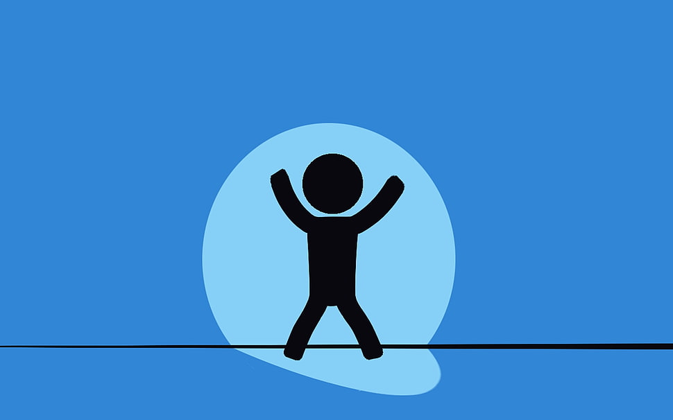 black male stick illustration HD wallpaper
